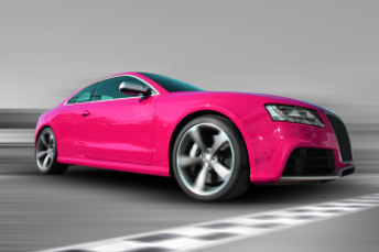 Front wheel, bumper and light detail of a modern sporty luxury car